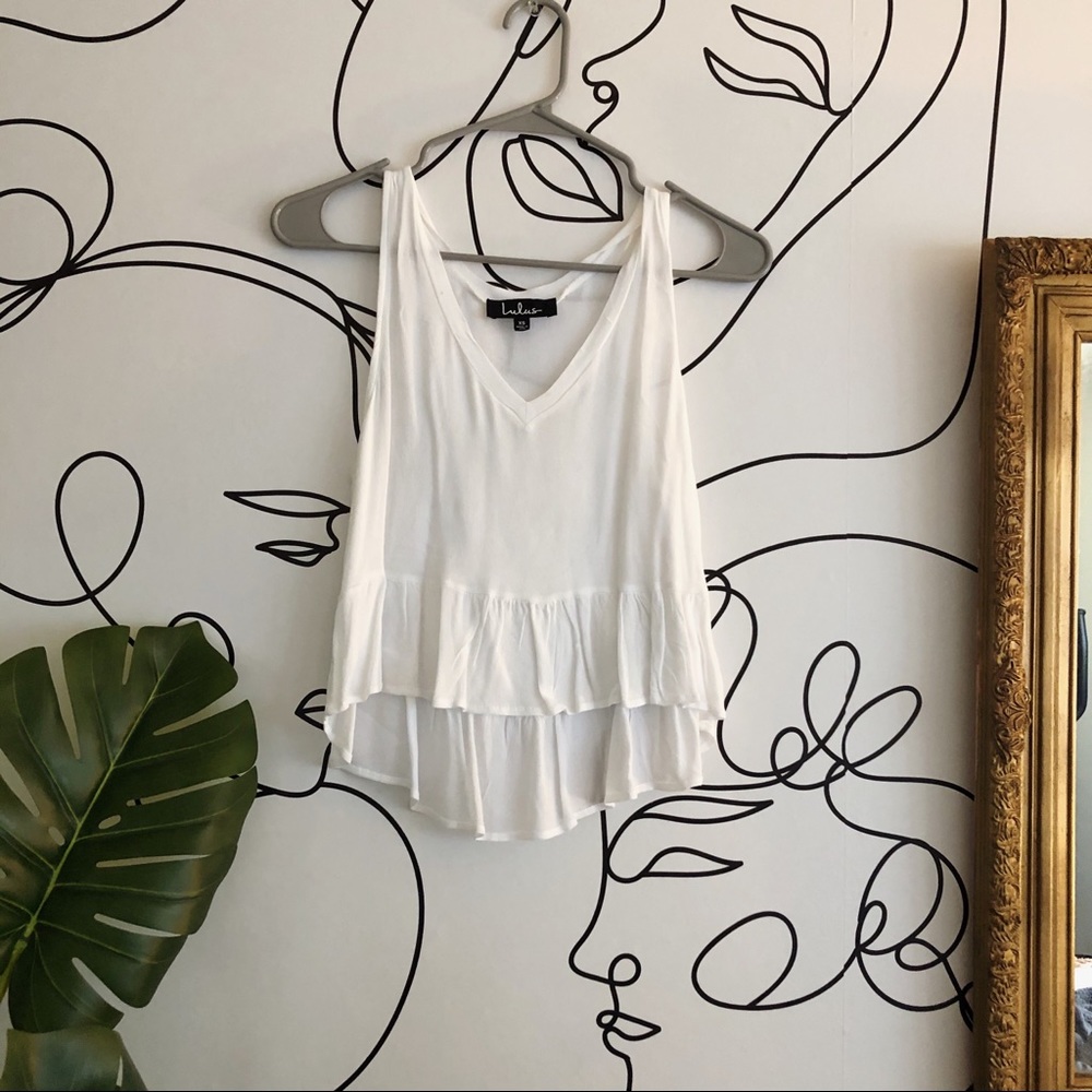 Lulus Crop Top with Ruffle